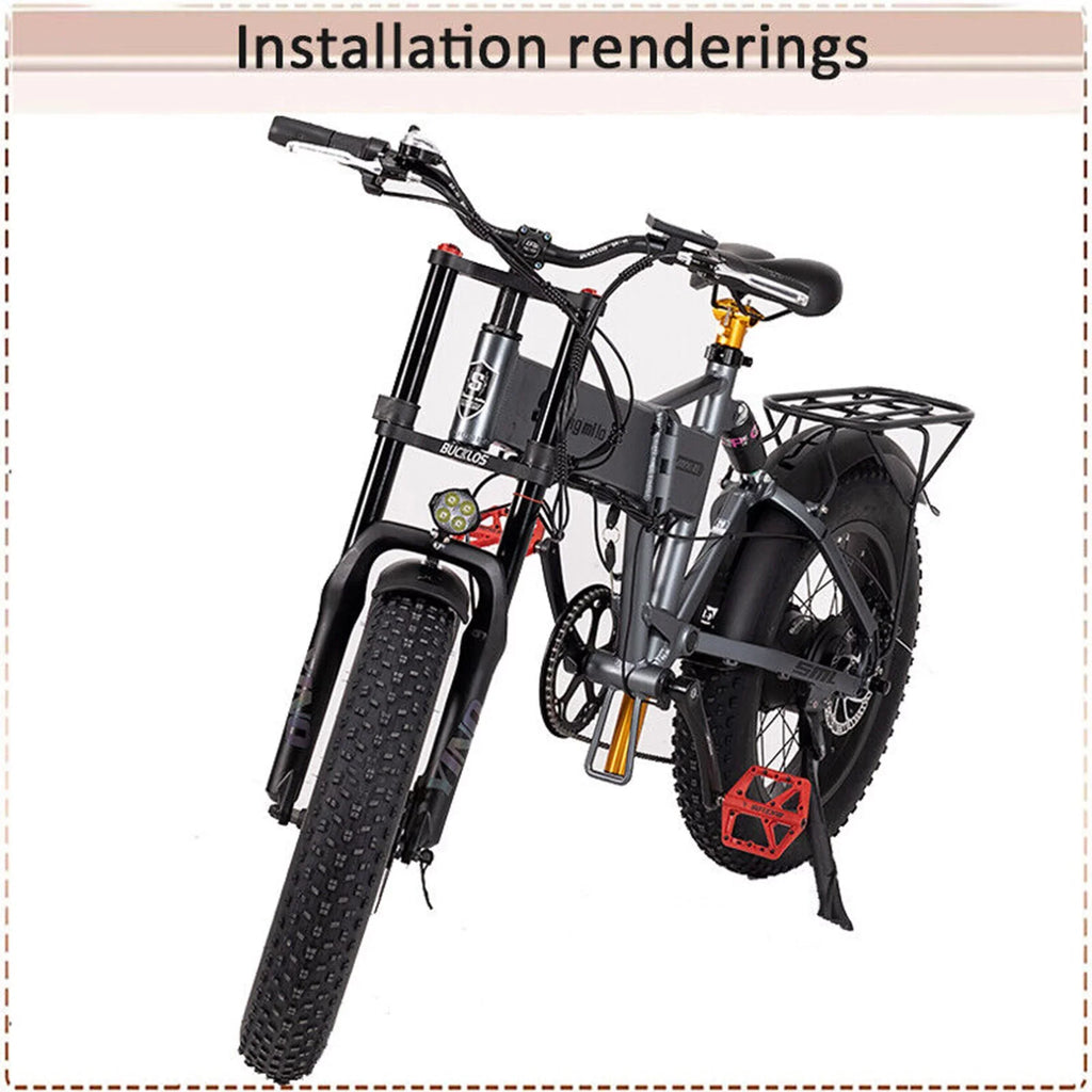 Fork Brake Shoulder Front Single/Double Disc Fork Fat Air 20inch Bicycle Suspension 20*4.0 Fork Bike BUCKLOS 9*135mm Parts Snow