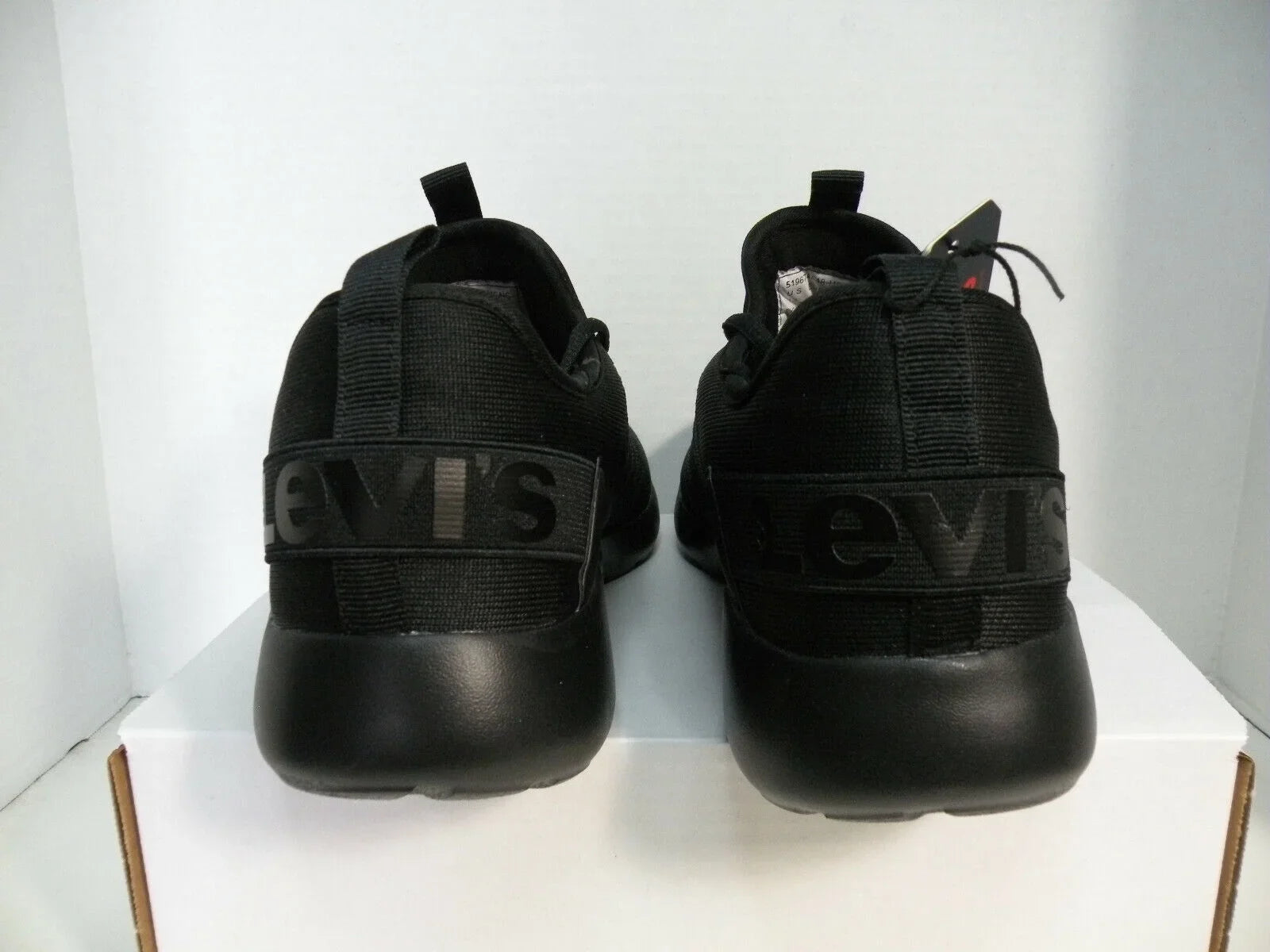 TRAINERS 12 SIZE COMFORT LOW NEW LEVIS SHOES ATHLETIC SPORTS BLACK SNEAKERS MEN