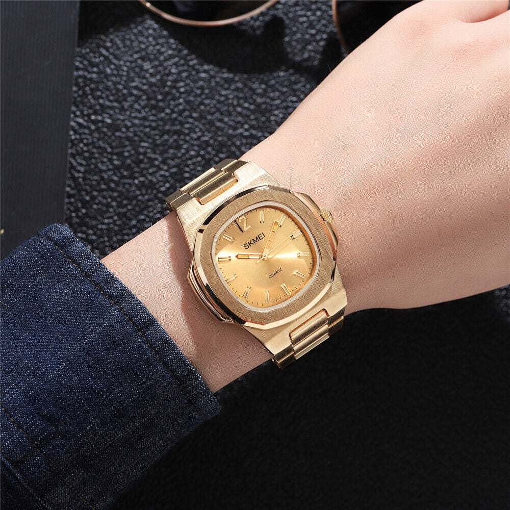 Luxury Watch Steel Business Gold Male For Men Gift Wristwatch Quartz