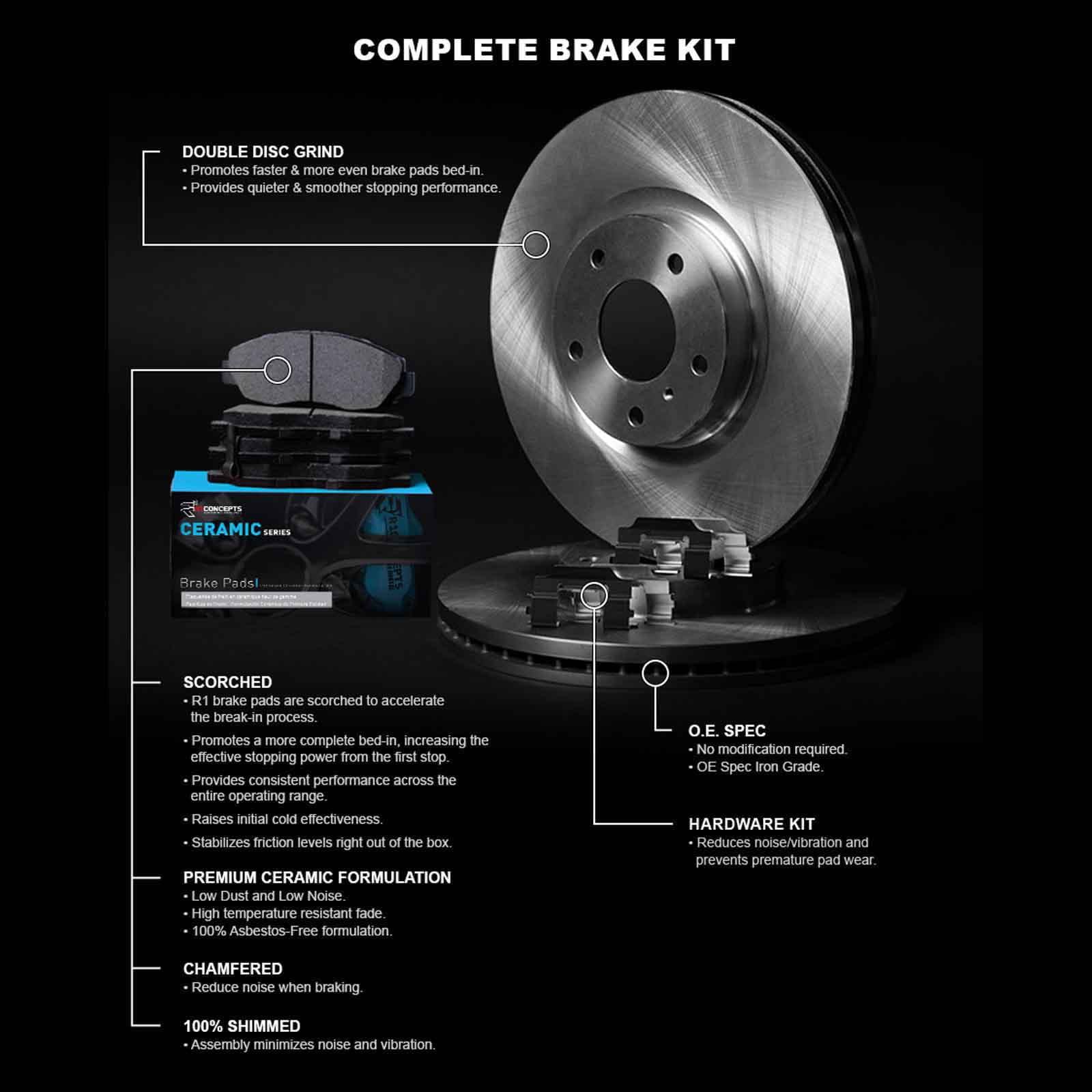 FORTE E Line select: Wfwh1 Series Ceramic 2015 Rotor FORTE Concepts 2016 KIA Brake 03069 R1 Concepts With LX, R1 Fits KIA
