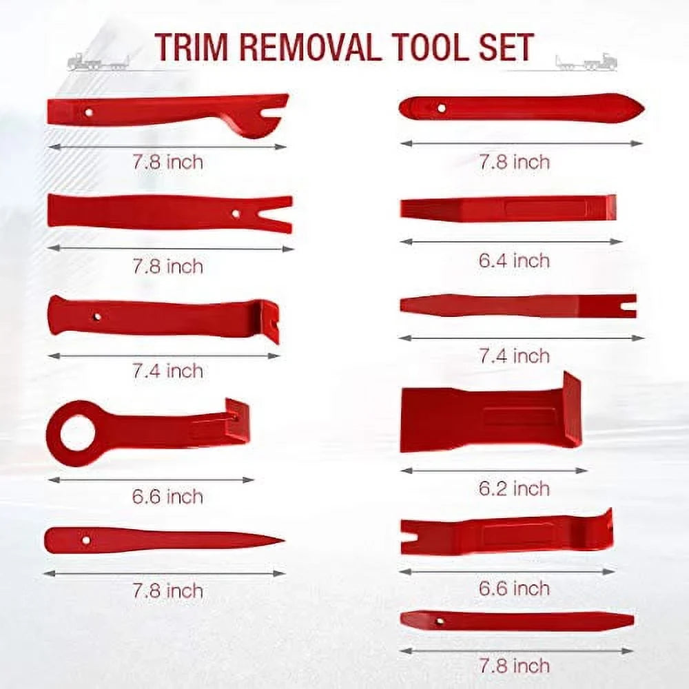 Pry Plastic 88 Door Pcs Interior Kit, Pliers Clip Red Auto Fastener Car Tool Tool Kit Panel Radio Remover Automotive BYNIIUR Kit, Tool, Tool Removal Trim Removal