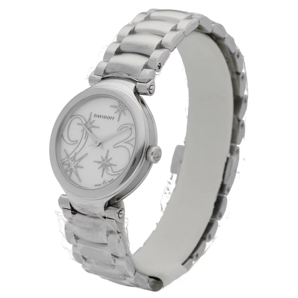 Women's 21156 Pearl Quartz 30mm Lady Davidoff of Watch Steel Stainless Mother