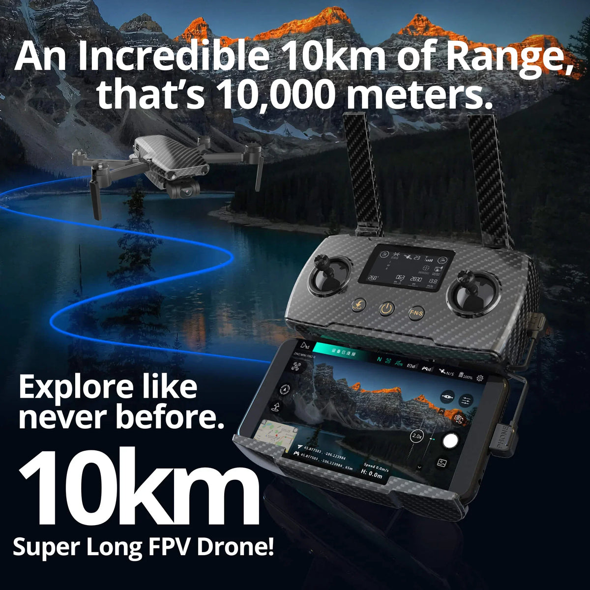 Bigly 10km Me, Voyager 4K Drone, Baller 249 Gimbal, Ultra Follow Big Brothers The AI-Powered Stable 135mins Grams, Flight Time Camera, HD Range, Combo! 30fps 3-Axis Zino Ultra