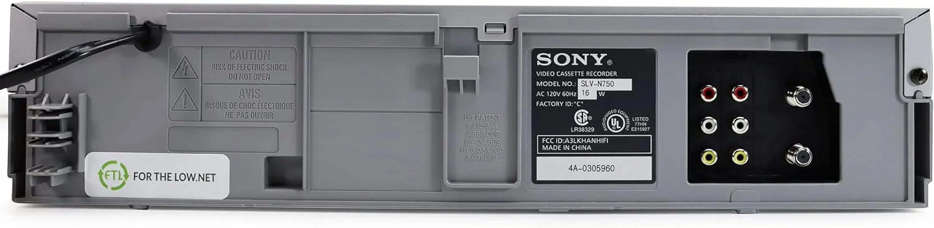 4-Head (Refurbished) Sony Full Chassis Hi-Fi VCR SLV-N750 Restored