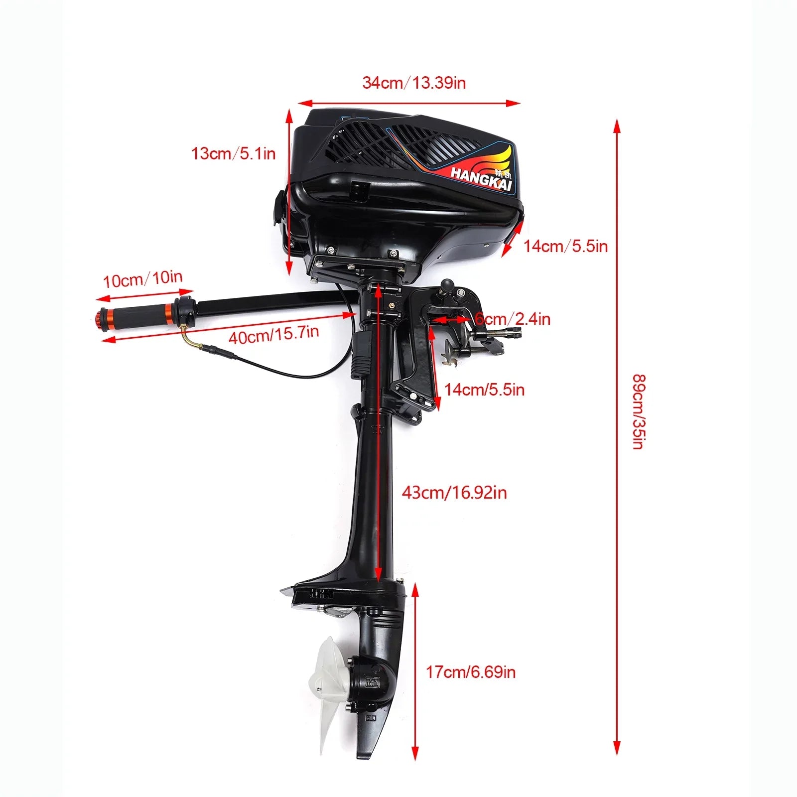 Duty Shaft Air Heavy Boat Fishing Control Trolling 2 System Cooling Tiller Inflatable Miumaeov Propeller Engine 3.6HP CDI Stroke Outboard Motor Shaft