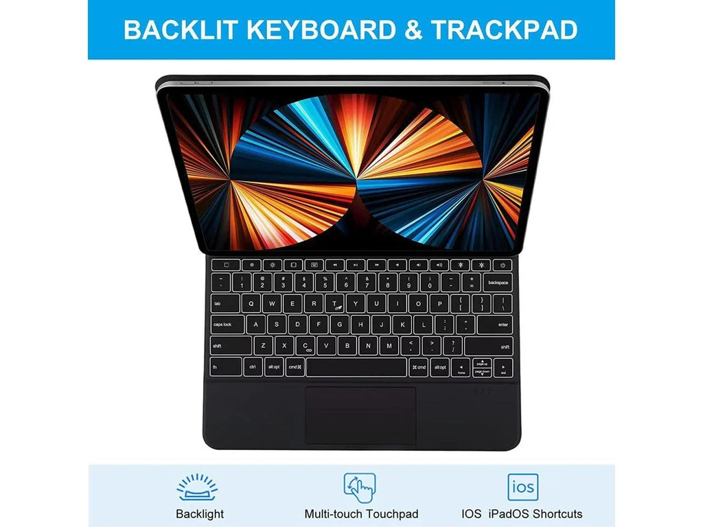 12.9 Gen for 5th Magic Keyboard 2020 Gen Keyboard Backlit / Gen / iPad Cover Magnetic 2018 3rd 6th - Smart 2022 / Pro 4th Gen 2021 Trackpad Stand