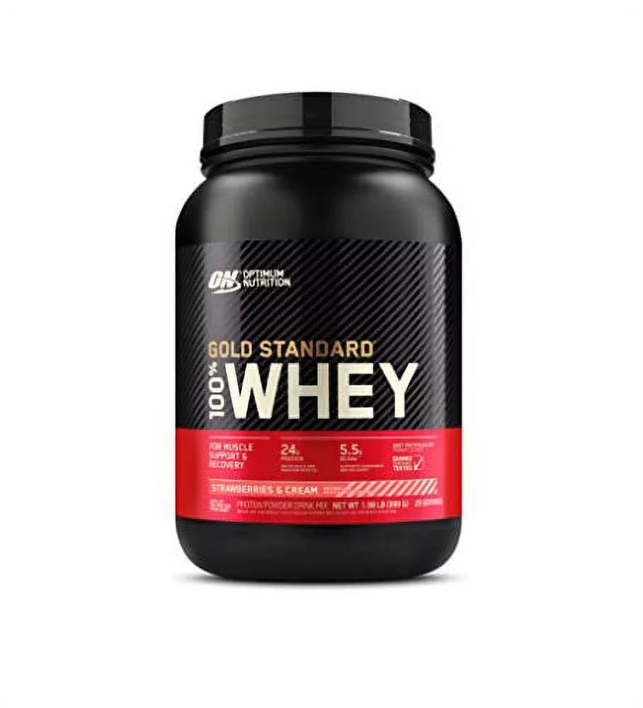 Gold & May Cream, Vary) 100% Protein Optimum Pound 2 Powder, Strawberry (Packaging Nutrition Whey Standard