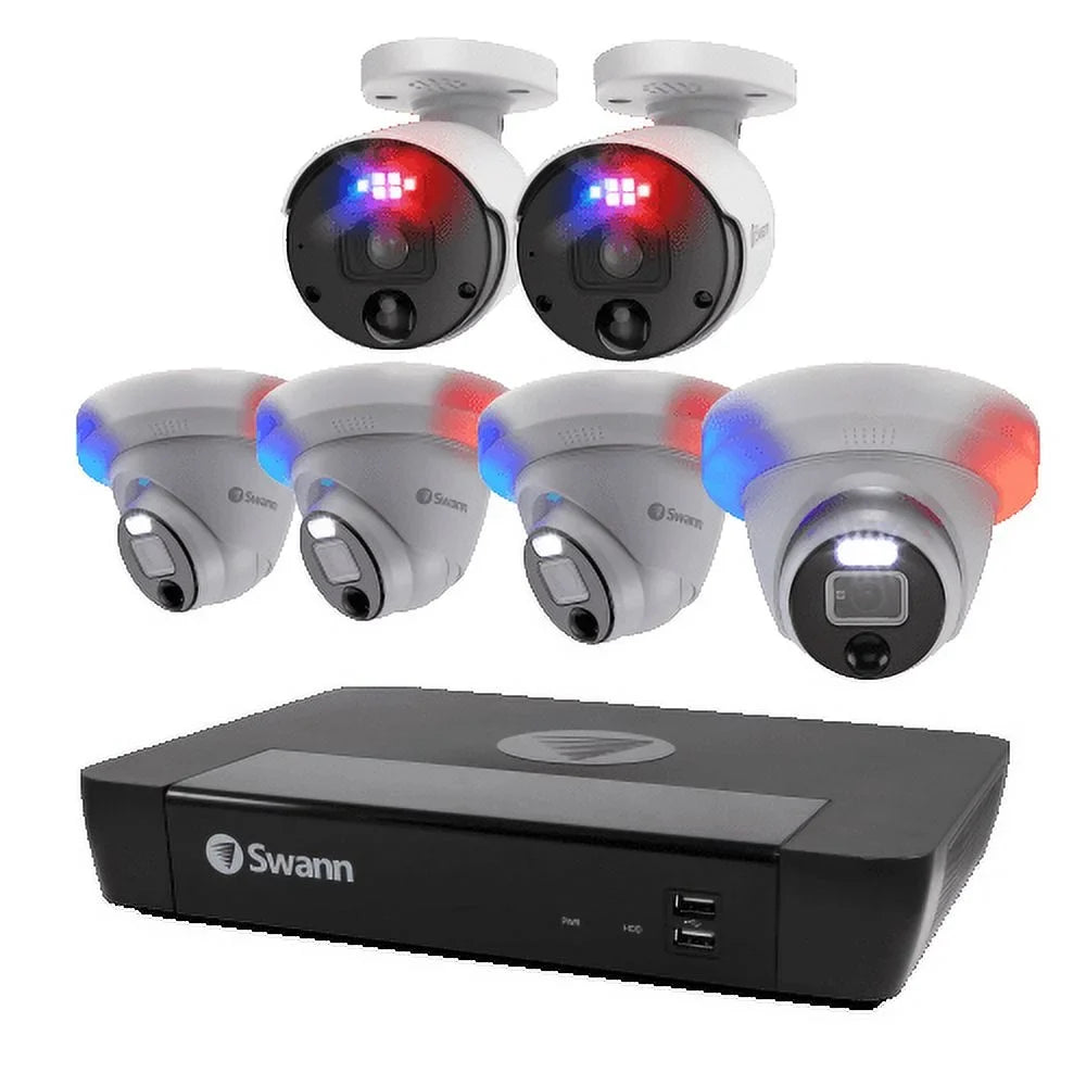 Enforcer™ 8 Channel 6 Pro NVR Ultra Security HD System Camera 4K Swann