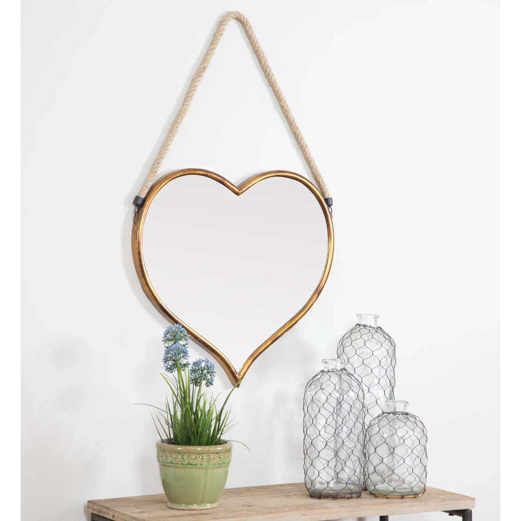 Wall x Heart Mirror by Aspire Gold 18" 28" Kiera