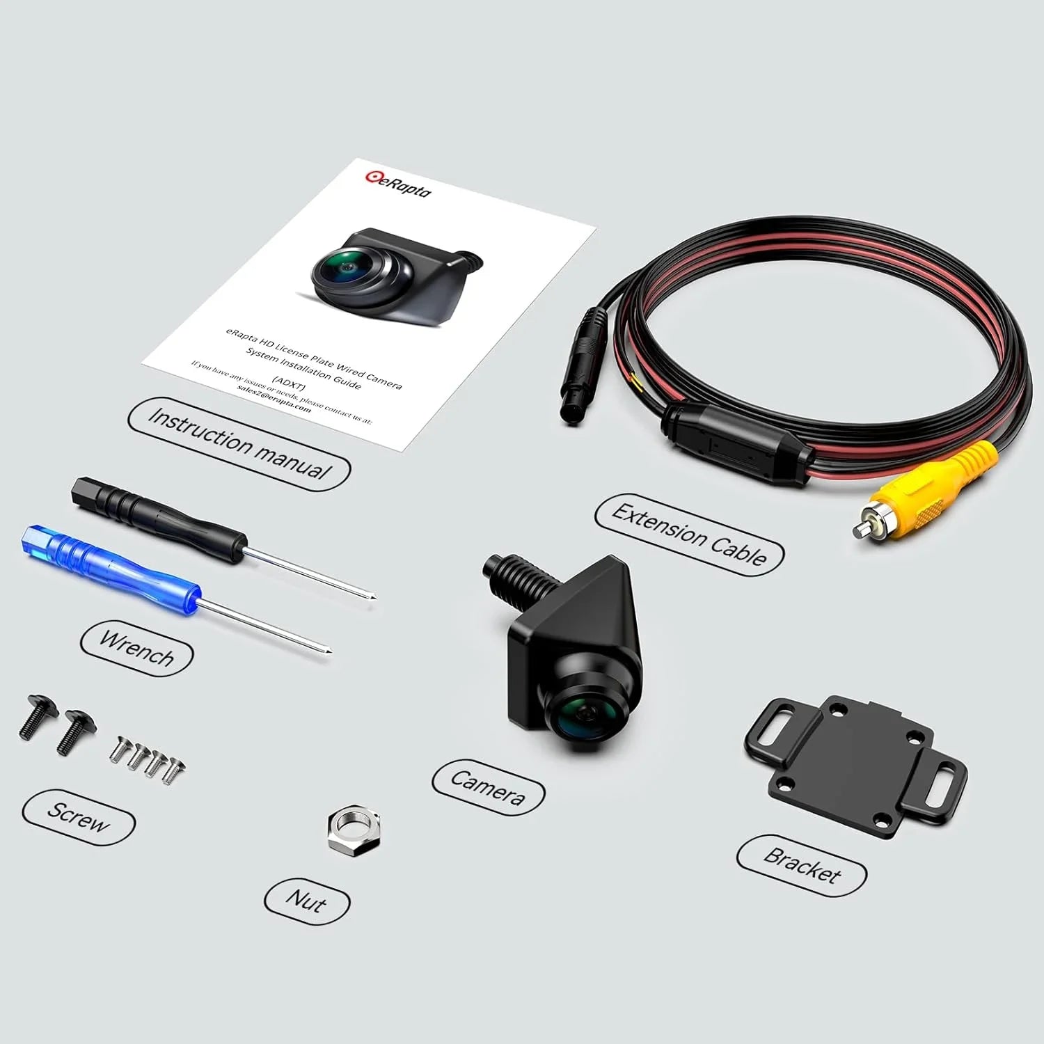 Camera SUV Rear/Front/Side and eRapta Camera Vision Night Truck View Backup for Waterproof Car Pickup 360°Rotatable Sedans Minivan