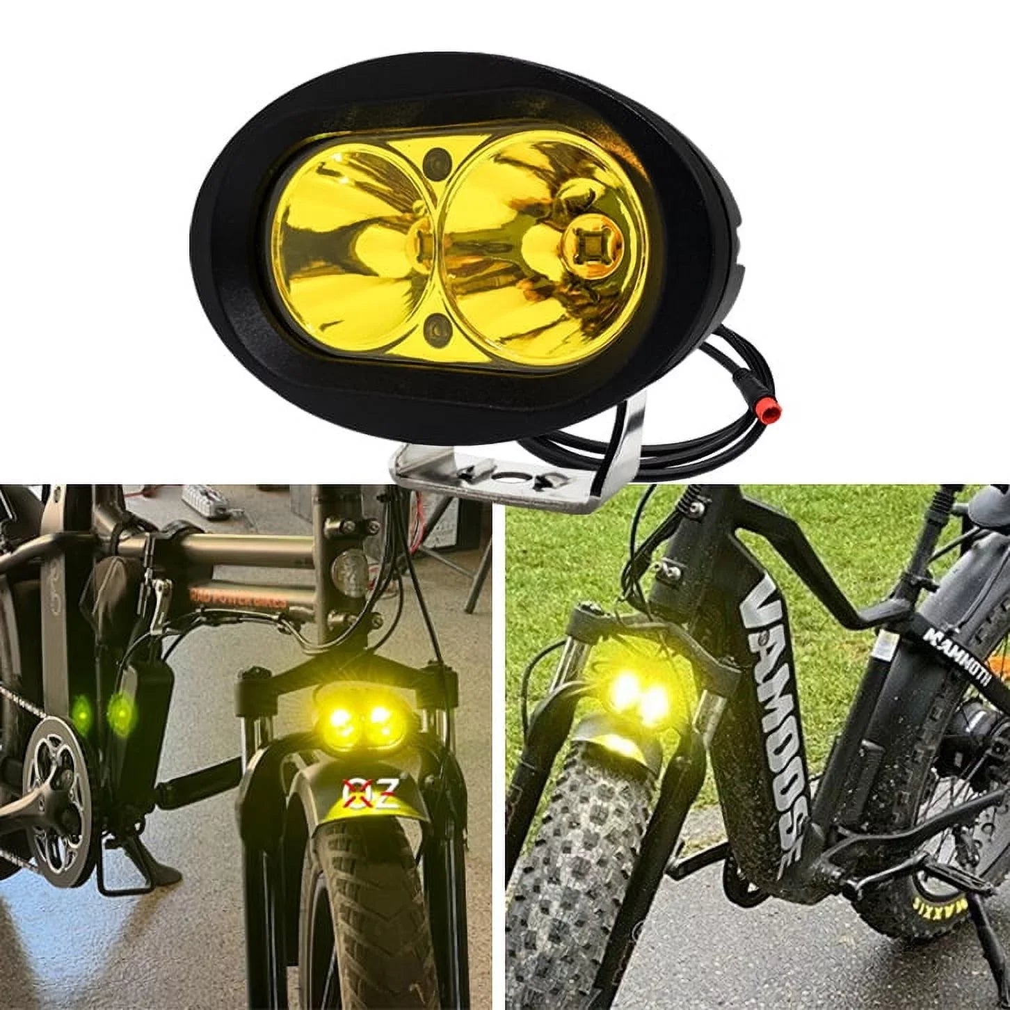 OZ-USA RadRover Yellow Output LED Rad with Compatible Headlight Mammoth RadRunner Bikes Power RadMini Vamoose RadExpand Neon High E-bike
