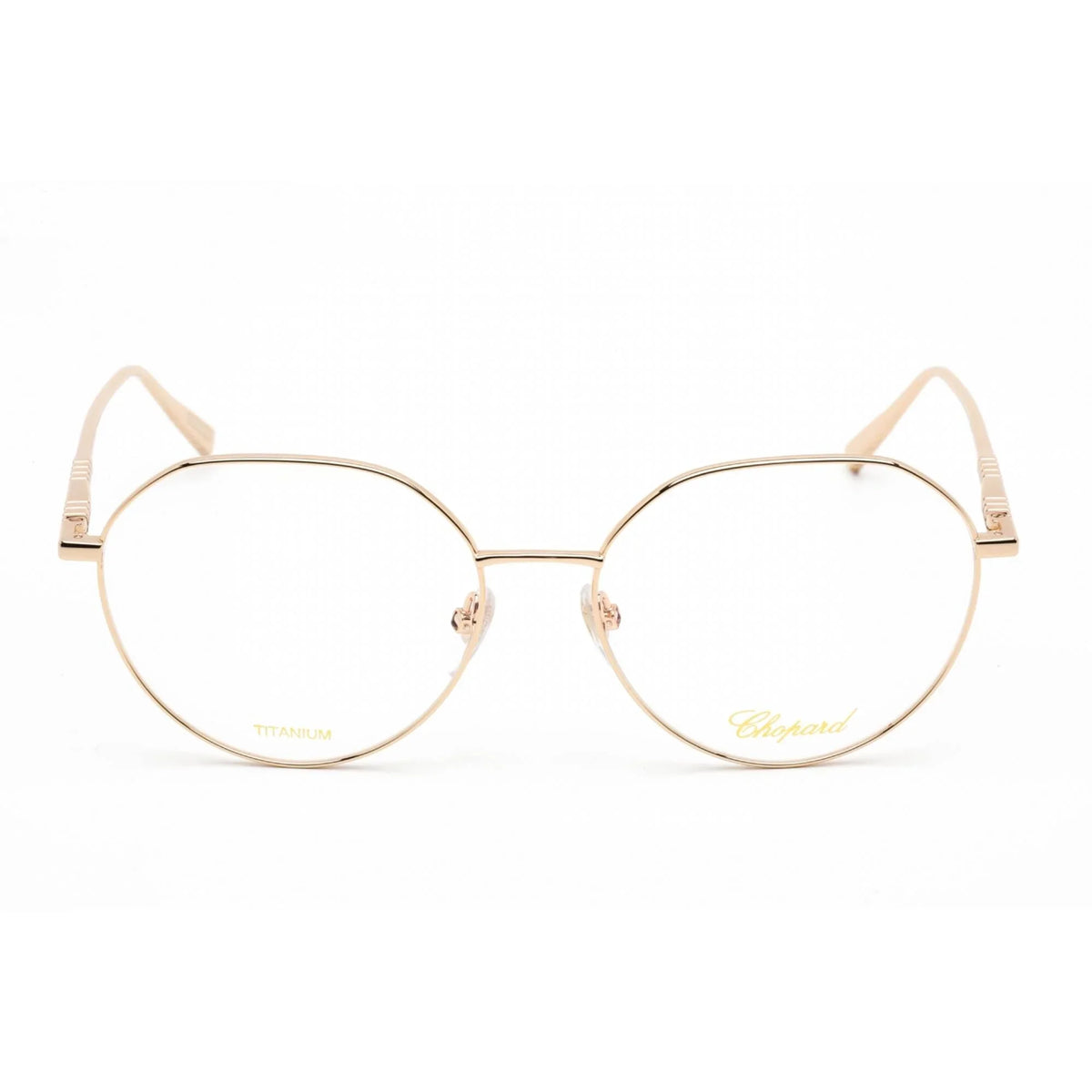 Eyeglasses Shiny VCHF71M Metal Gold Rose 0300 Chopard Women's