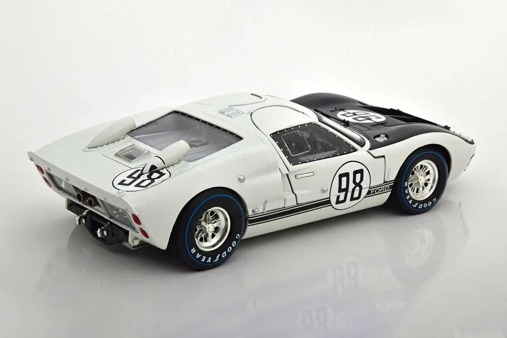 Toy - SC415W Shelby scale Ford White MK Diecast Collectibles Car 1/18 II - Model Shelby 1966 #98, GT-40