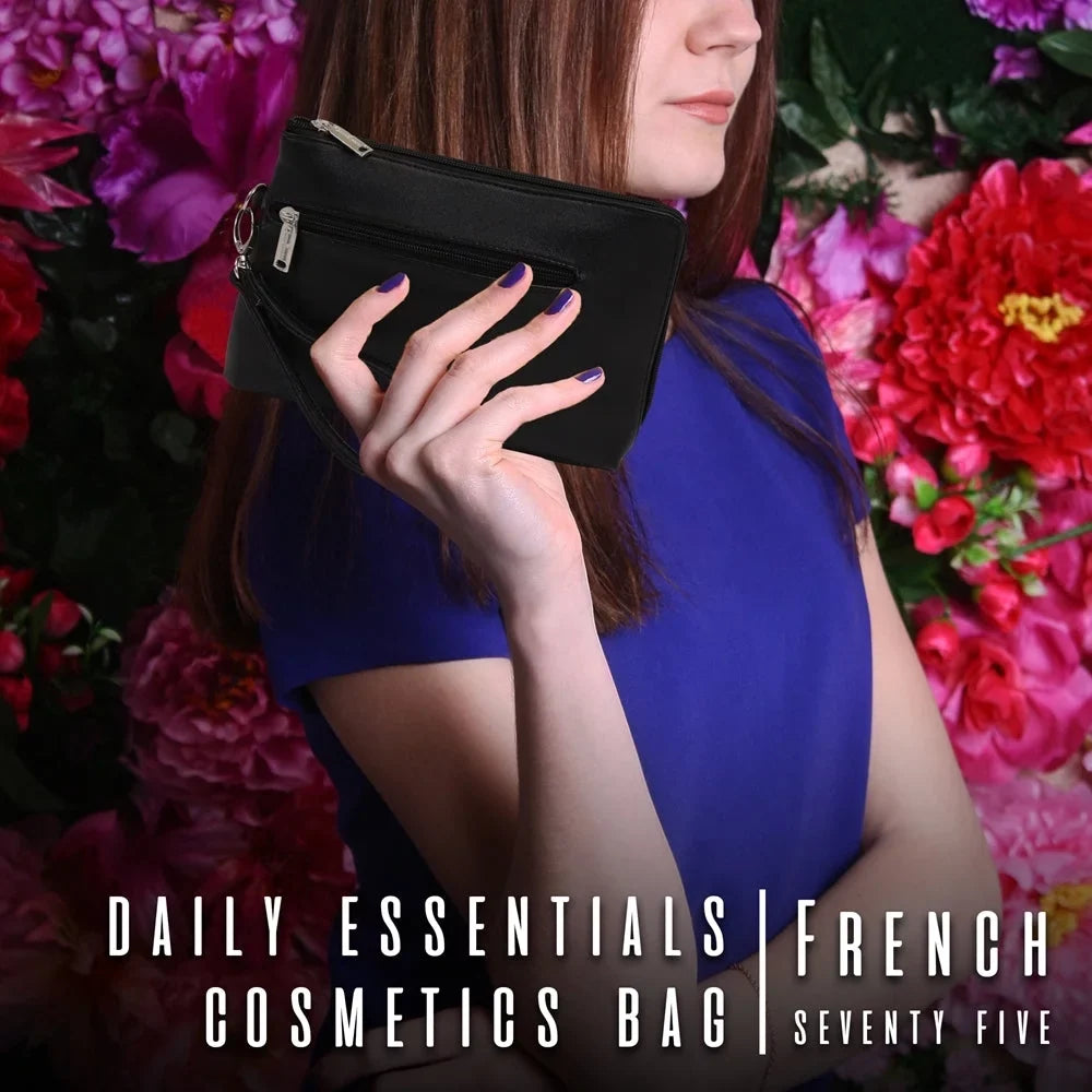 Picnic Bags Cosmetics Black Removable 75-Daily Birmingham with French Gift Essentials Wristlet,