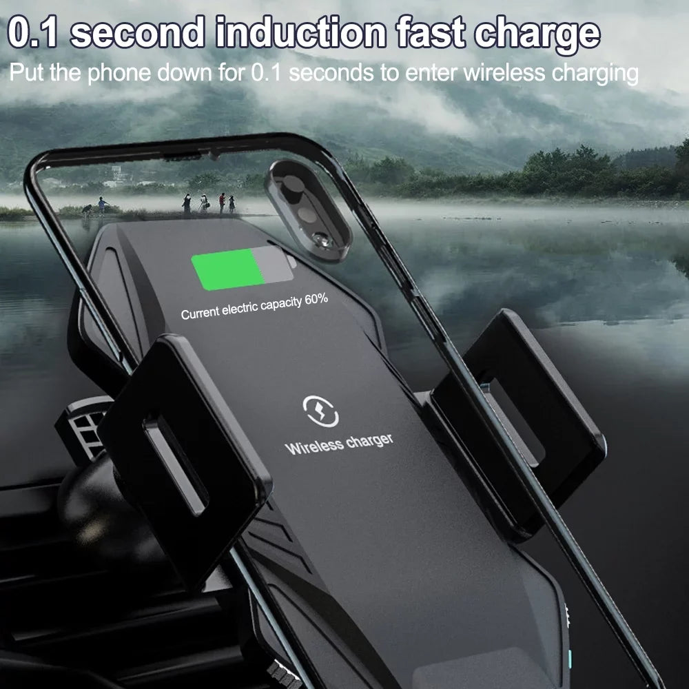 LG, Car iPhone, Air Sensor Wireless Phone Compatible Samsung, Windshield Smart Clamping Car Google, 10W Mount, Dashboard Auto Saoqi Charger, for etc Vent Holder