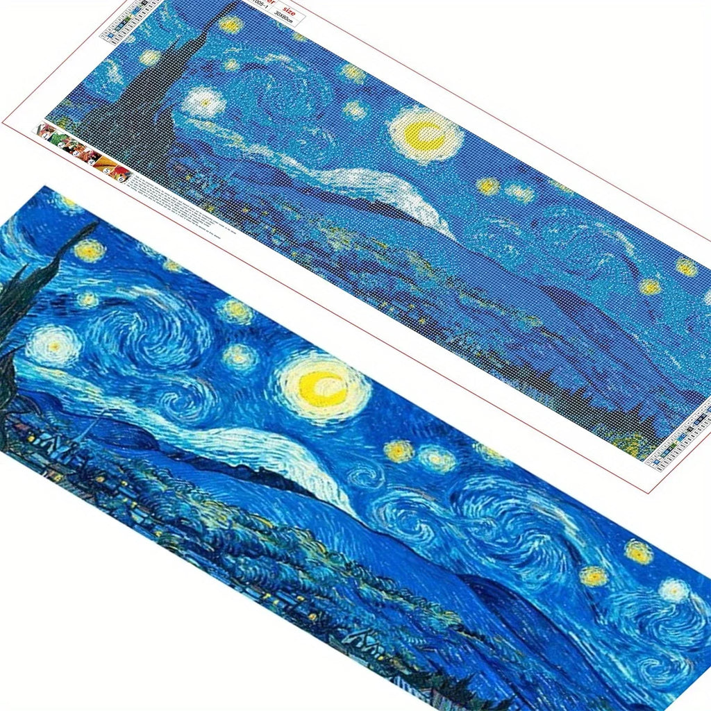 Van Create Masterpiece a Diamond This Set! Starry Sky DIY with 30x80cm 5D Painting Gogh's