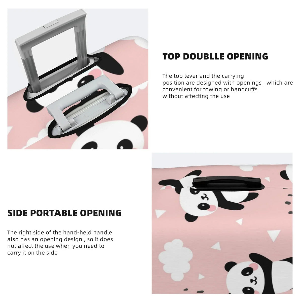 Luggage Washable Cover Inch Sky And Luggage Cover Protector Anti-Scratch Suitcase In 18-32 Bingfone The Suitcase Star Panda Clouds Flying Cover Fits Between