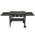 with Side Outdoor Grill Spice Garden Cooking BBQ Grill Picnic SYTHERS & Gas 4-Burner Propane Patio Foldable Shelves Rack, Stainless Backyard Barbecue for Steel