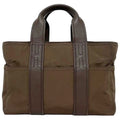 Leather PM Brown Silver HERMES Handbag Nylon Pre-Owned Women's Acapulco Tote Hermes (Fair) Bag