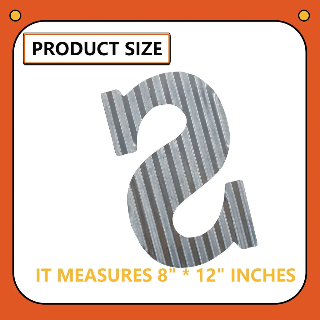 Decoration, Symbols, Rustic Metal House Numbers, Steel Decor Corrugated Number Galvanized (S) Hanging