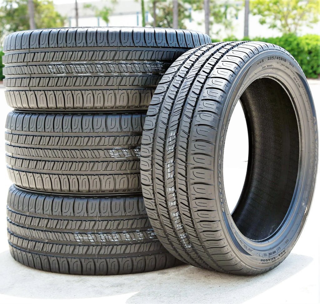 Fits: Assurance Ford Season (FOUR) XLE, Set Fusion SEL 2008-12 of 2012 91V All-Season 225/45R18 Goodyear 4 A/S All Tires Toyota Camry