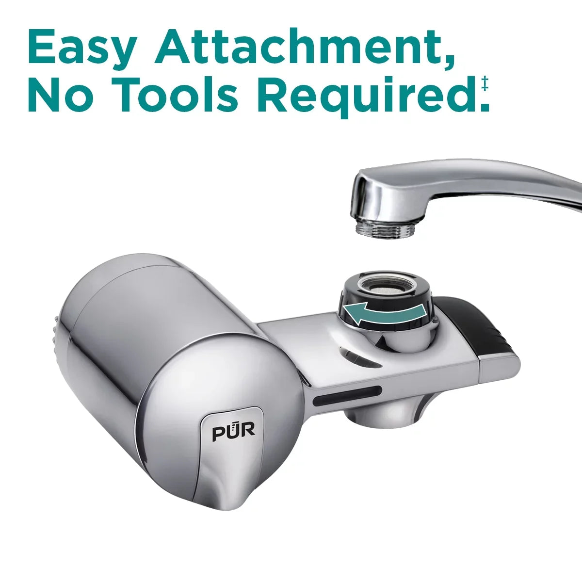 Mount Filtration Chrome, PUR Horizontal, System, PLUS Faucet PFM400H Water