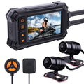 Dash Motorcycle A12 GPS Waterproof Vision Rear Front WIFI 1080P 3" Night Camera