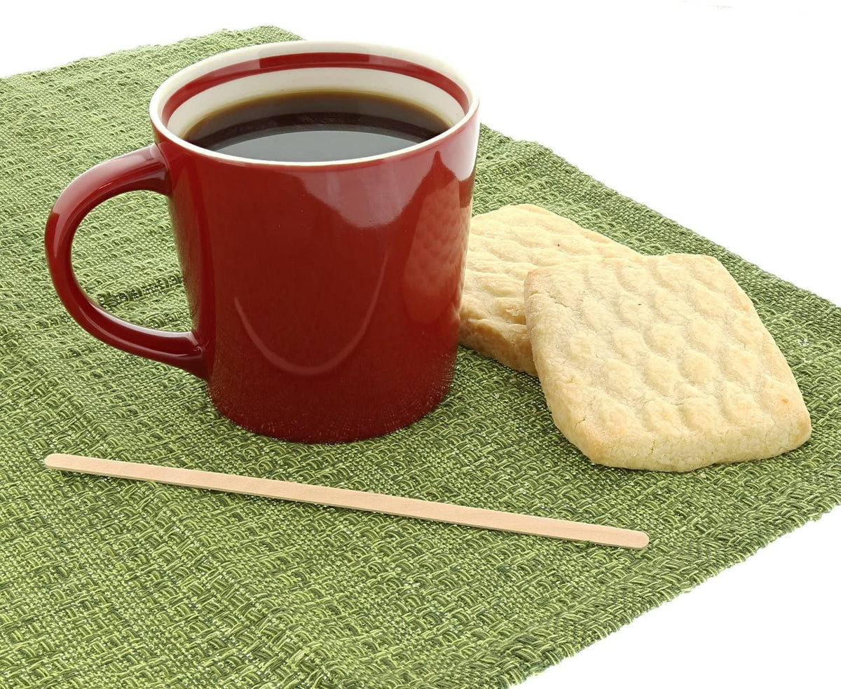 7.5" Case of Royal 5000 Wrapped Individually Coffee Wood Stirrers