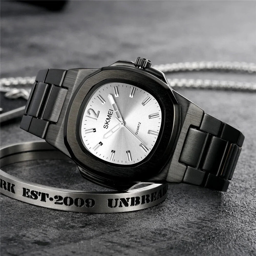 Luxury Watch Steel Business Gold Male For Men Gift Wristwatch Quartz