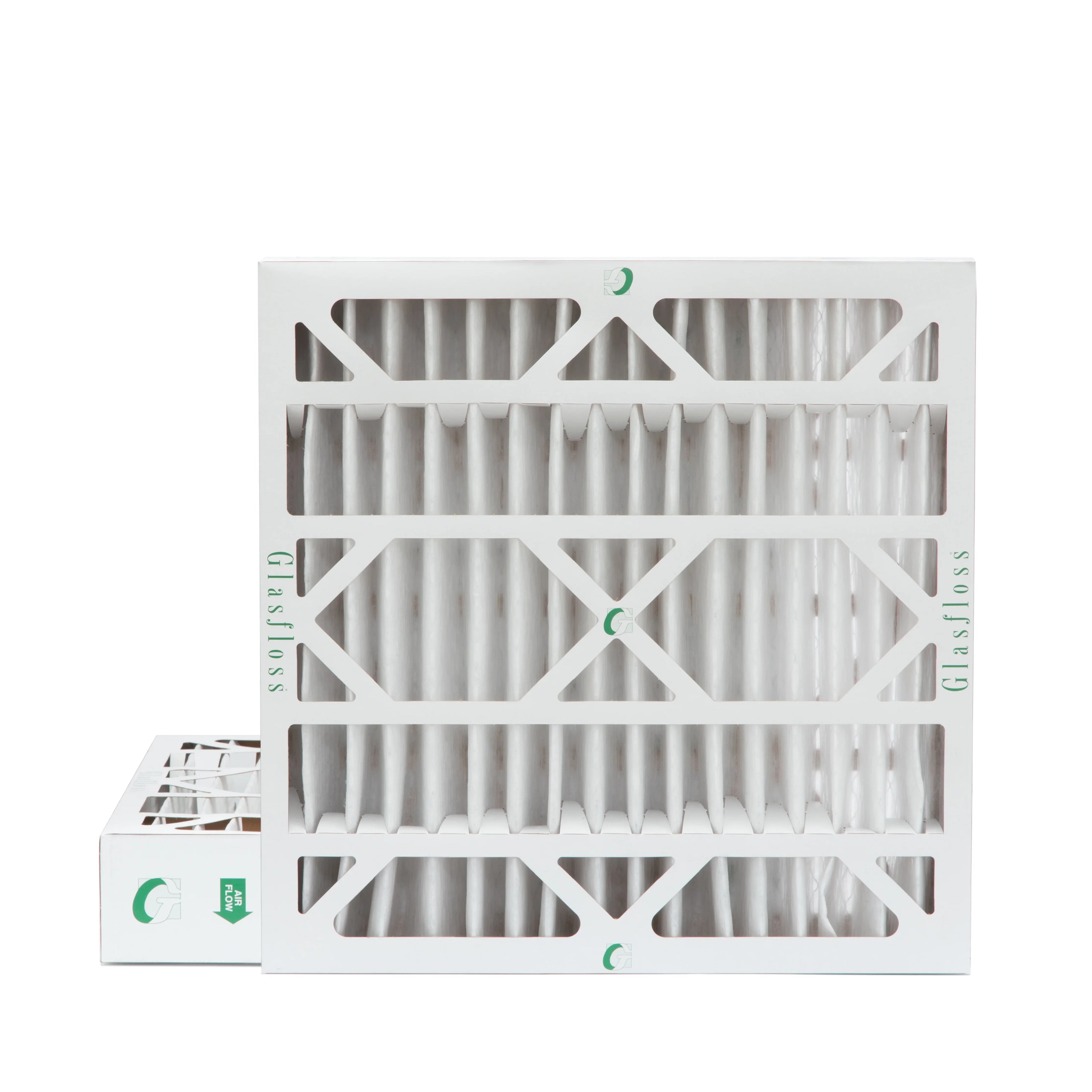 Pleated Inch 2 10 20x20x4 of 4" Size: Actual 19-1/2 Air MERV x 19-1/2 Pack Glasfloss. by x 3-3/4 Filters