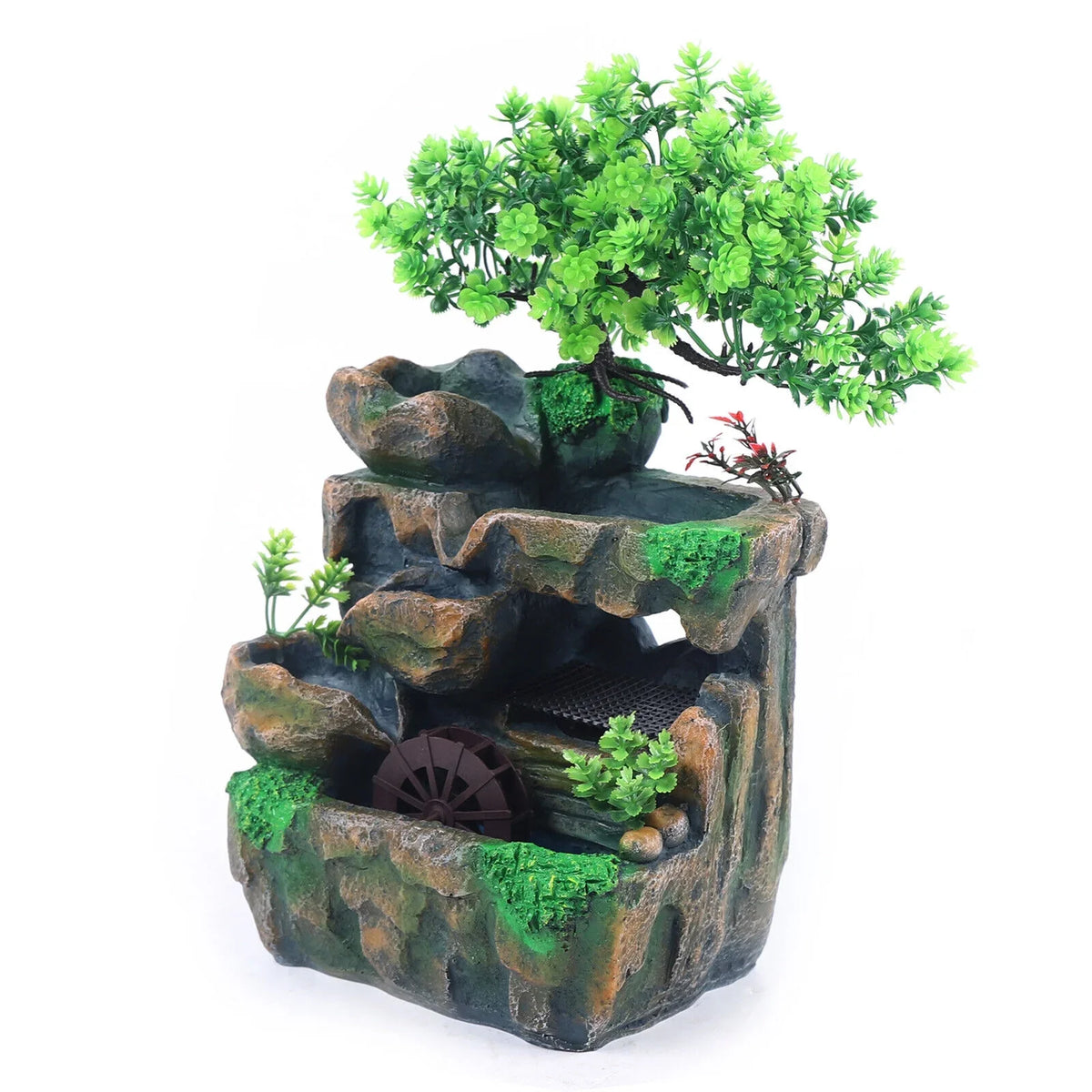 Water Light Tabletop Zen LED Feng with Table Shui Fountain Decor Indoor Waterfall
