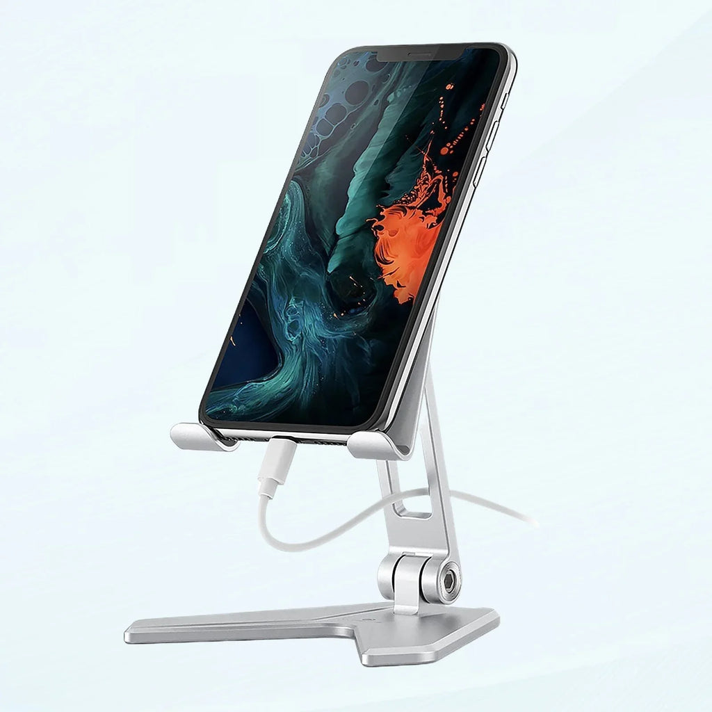 Compatible Fatigue 4-8'' Stand Phone Can (Grey) Mobile Pain, Desktop Aluminum Neck Accessories Foldable and with Holder, All Reduce Phones, Thickened Mobile Desktop Stand iPhone,