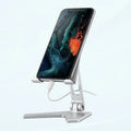 Compatible Fatigue 4-8'' Stand Phone Can (Grey) Mobile Pain, Desktop Aluminum Neck Accessories Foldable and with Holder, All Reduce Phones, Thickened Mobile Desktop Stand iPhone,
