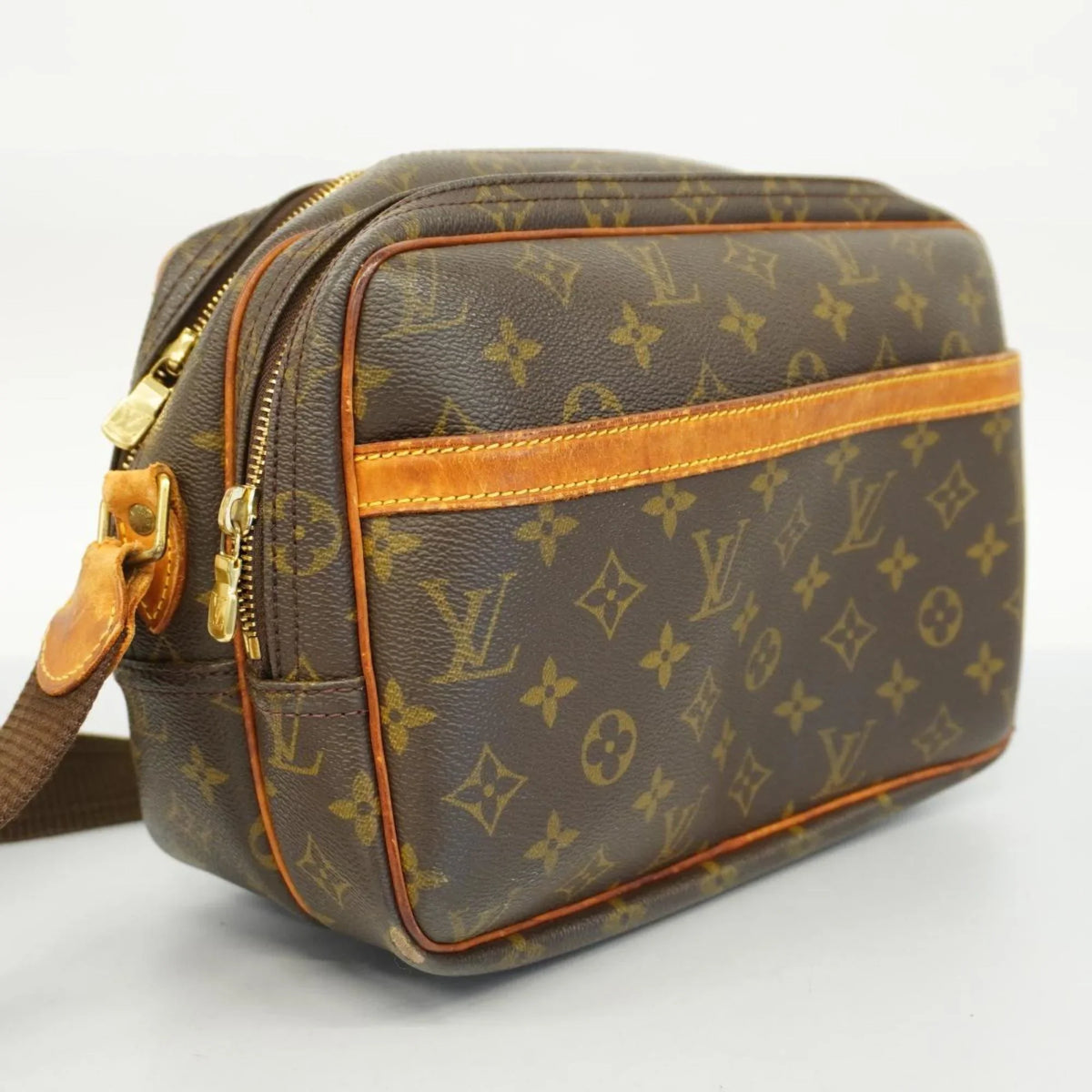 Pre-Owned PM Vuitton M45254 Reporter Monogram (Good) Brown Louis Bag Ladies Shoulder
