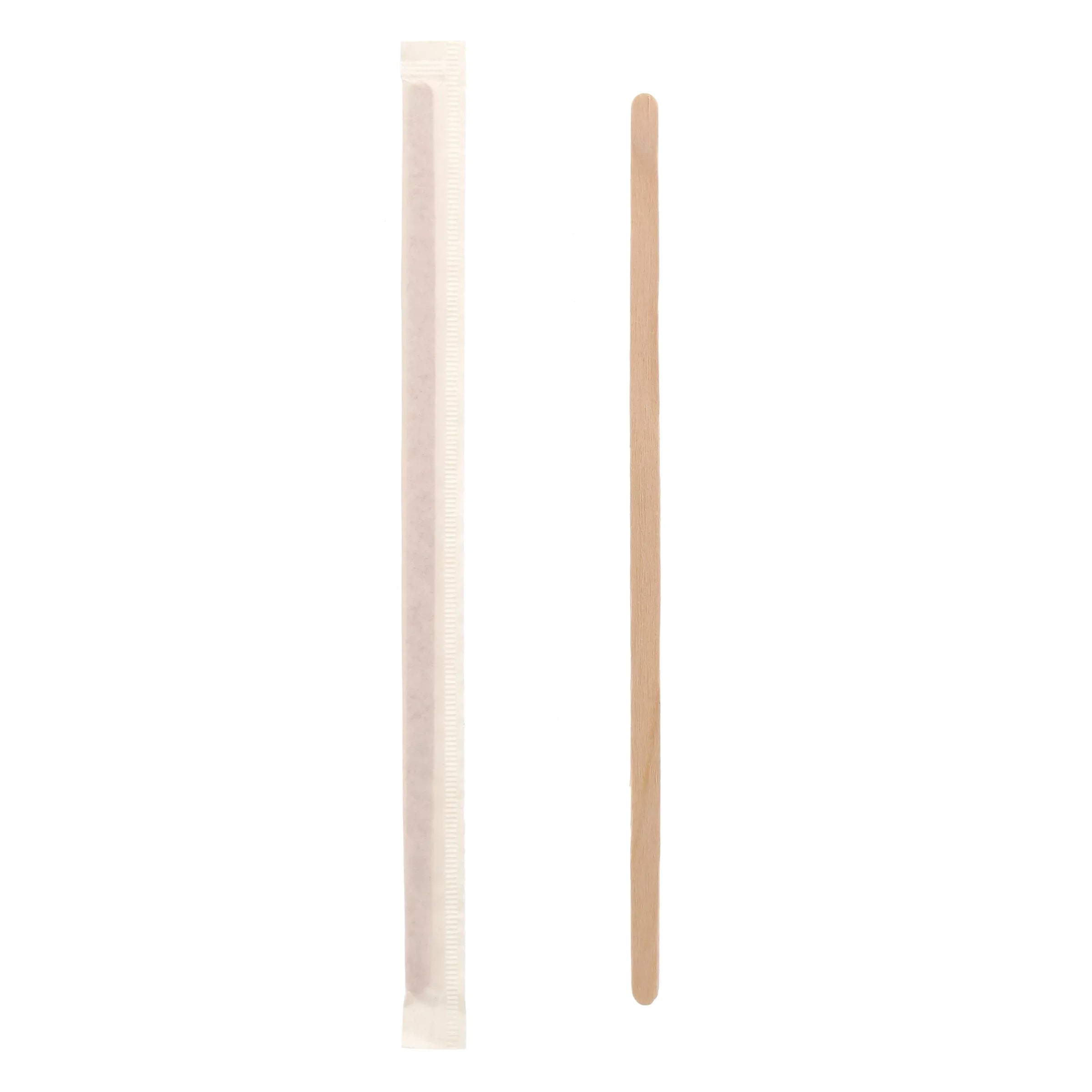 7.5" Case of Royal 5000 Wrapped Individually Coffee Wood Stirrers