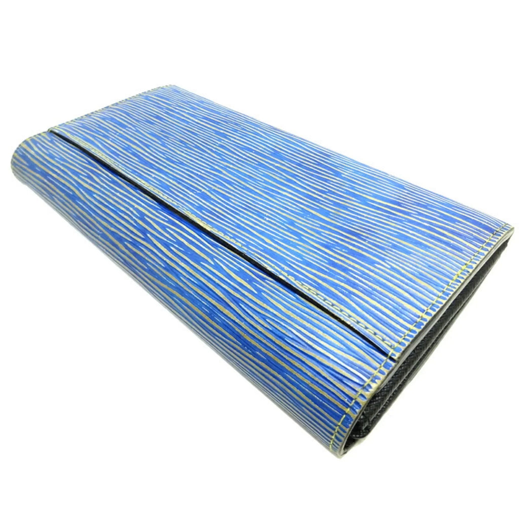 M61649 Portefeuil Long Sarah Women's (Good) Wallet Pre-Owned Louis Vuitton Epi () (Blue)