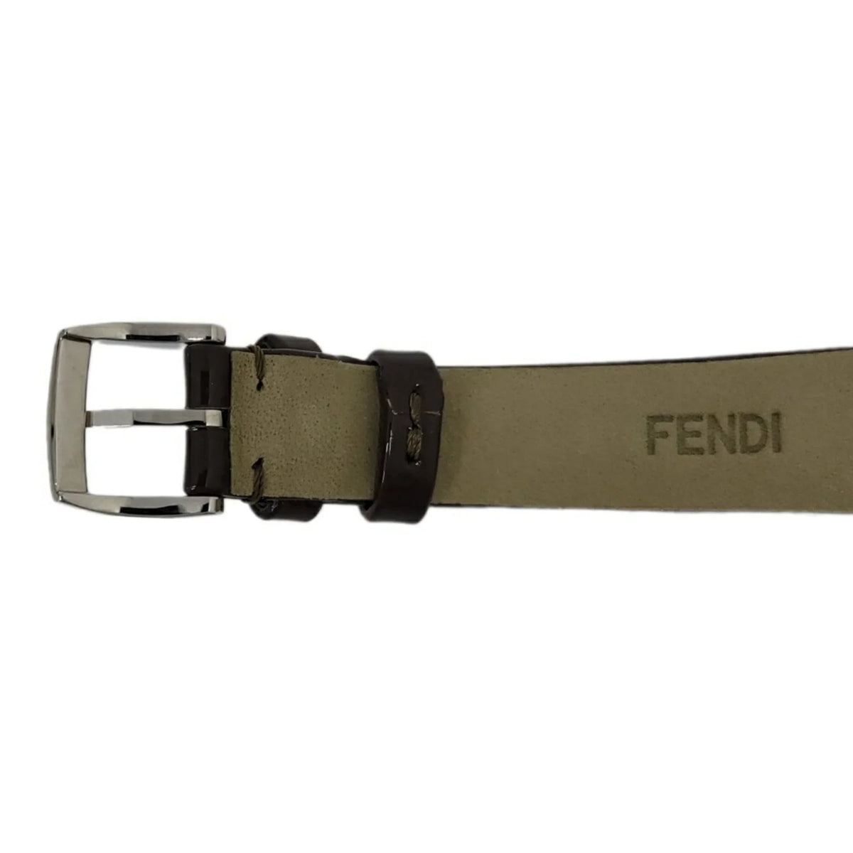 New) (Like Eye Spinel Clock Black Topaz SS Quartz FENDI Fendi Fashionable Colors Watch Enamel 3 Brown Women's Belt Shine Pre-Owned Shell