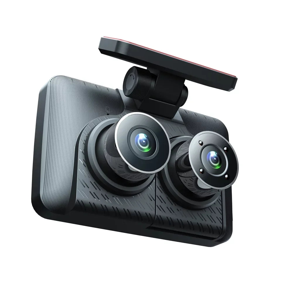 Camcorder Cameras 3 Car Driving Cam Rearview Mirror Angle Wide Pinnaco Safety Recorder Dash