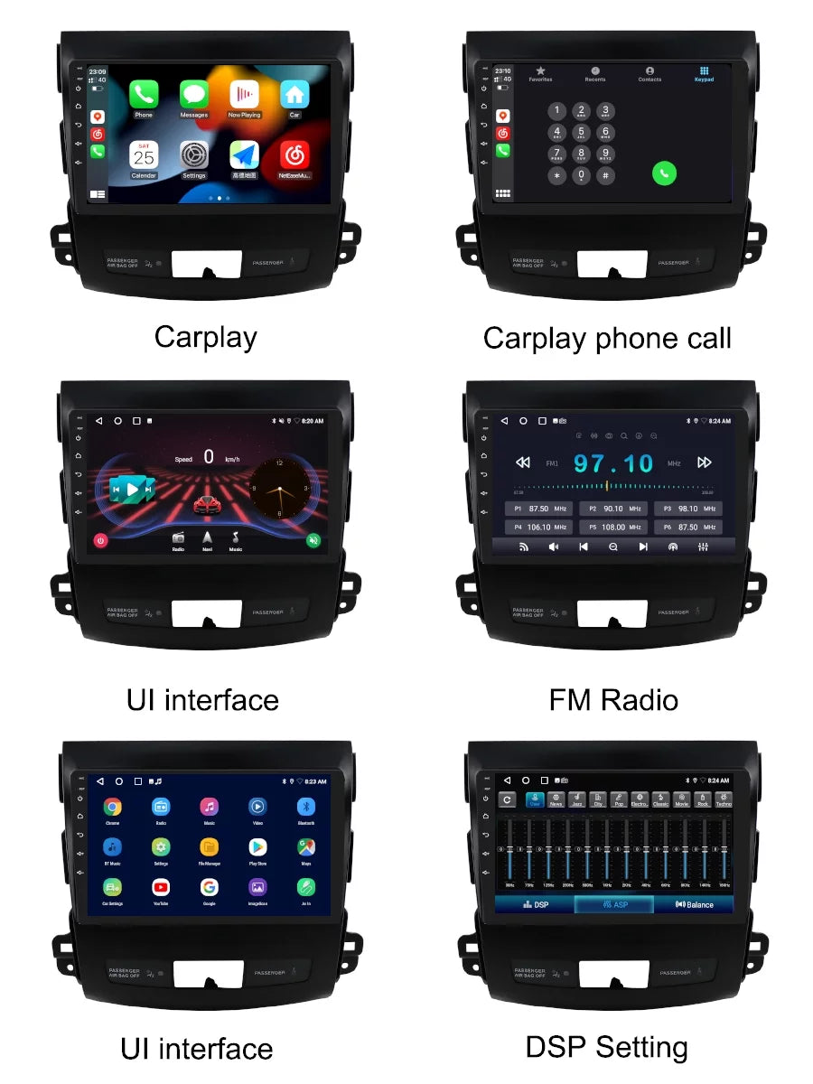 Navgation Player 2 Mitsubishi Auto Car Outlander Radio For CW0W Android Carplay Multimedia - GPS 2013 2005 Screen Android