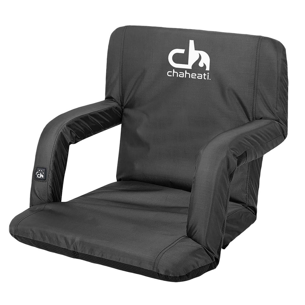 Chair Seat Bleacher – For Sports, Outdoor Heated Folding 7 Black Heated Activities Chaheati Camping, And in V Battery