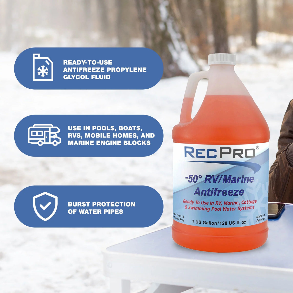 Antifreeze Pack) for (2 Winterizing RV Fluid RecPro Vehicles Concentrate
