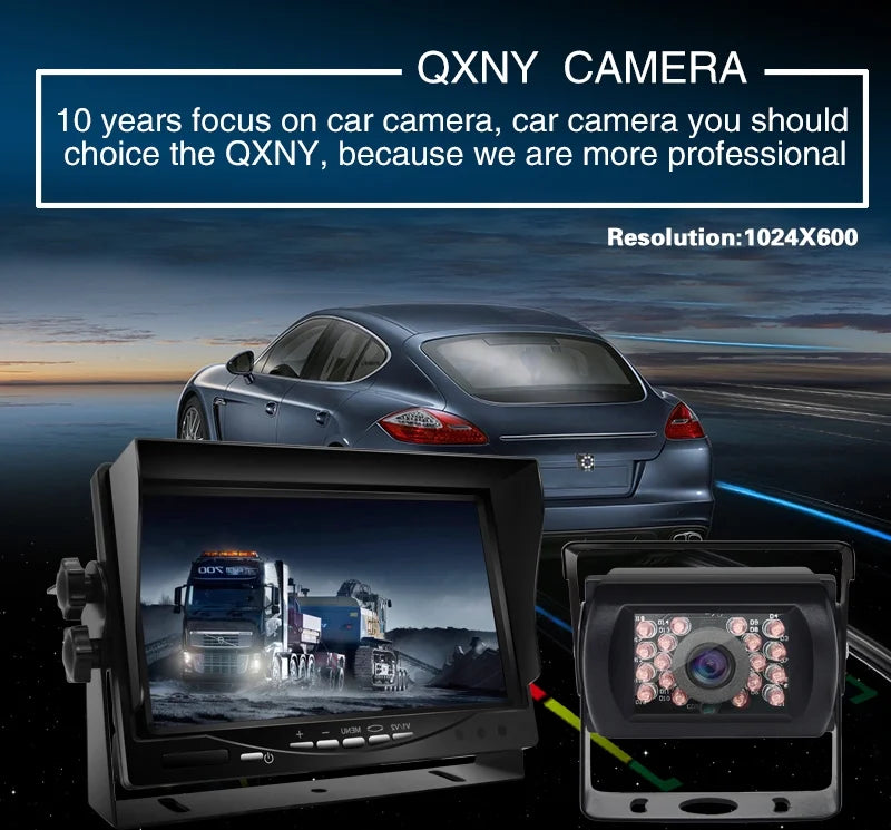 Backup System Monitor Rear + Wireless Night Camera Vision Parking HD 7inch Car View