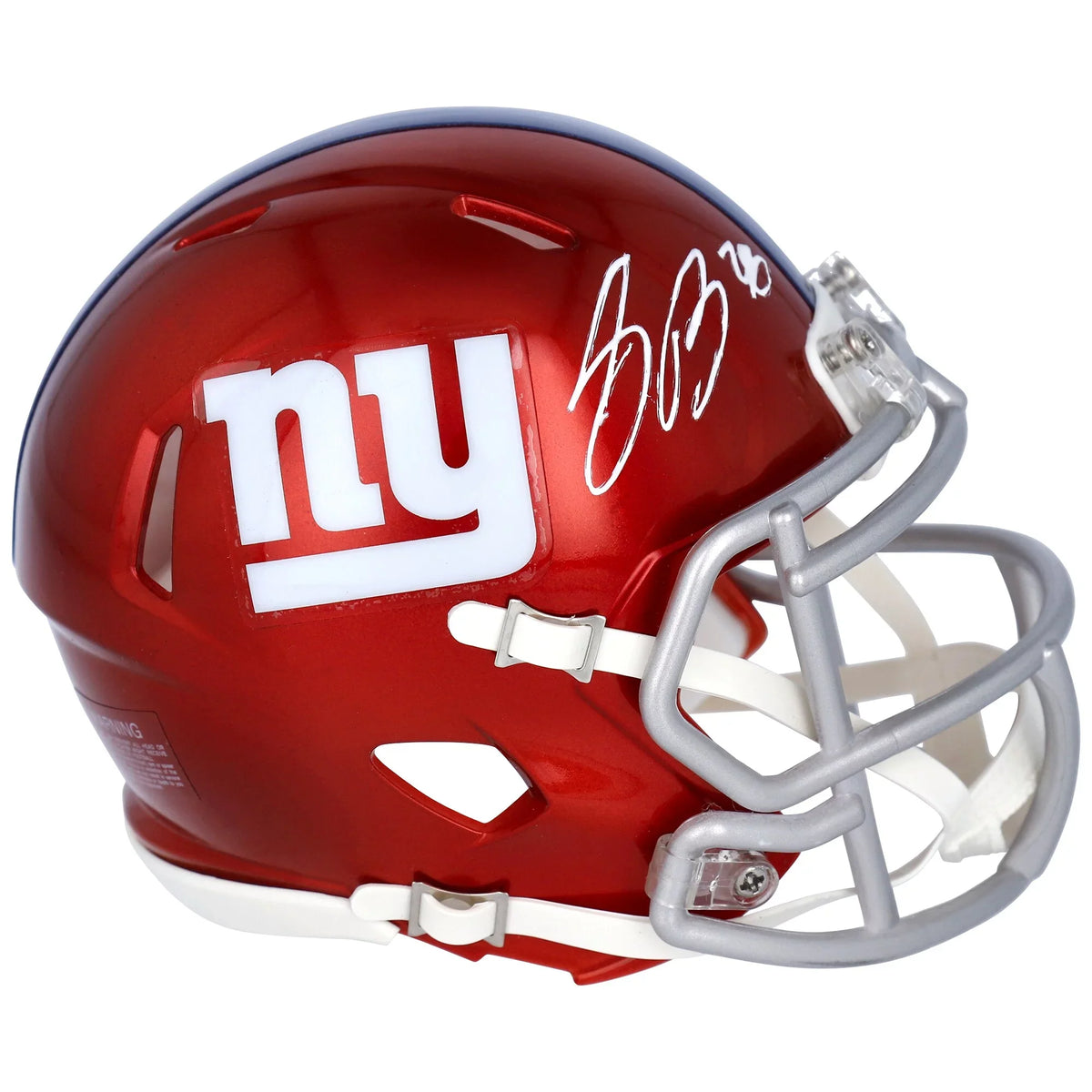 Fanatics - Giants Autographed Helmet Saquon Certified Barkley New Authentic York Riddell Mini Flash Speed