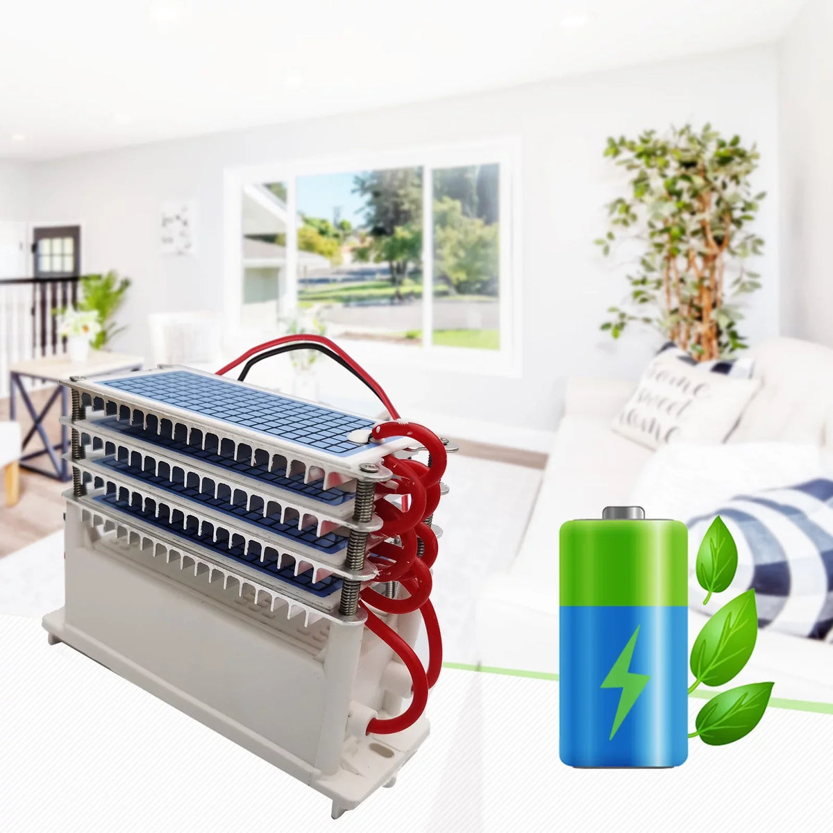 Removal Purifier Bathroom Docooler Washable Kitchen AC110V Ceramic with Air Integrated Odor Room Generator Plate Ozone for Living