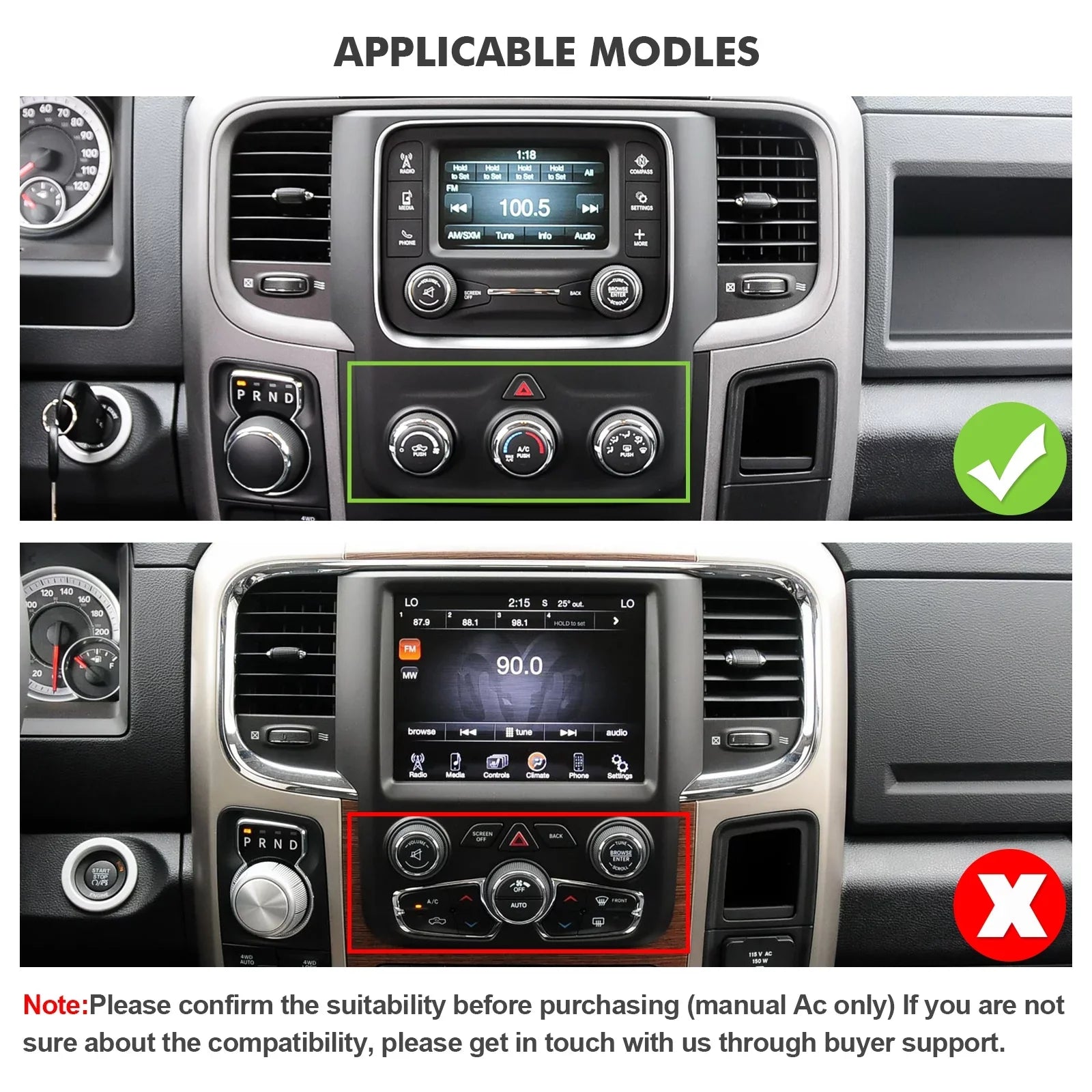 Dodge Android FM BT Touchscreen Double Screen Auto GPS Din Carplay RAM 2+32G 10 Navi 9 inches Camera Android Stereo IPS Radio Backup 1500/2500/3500 for Car Car with 2013-2018 & Support