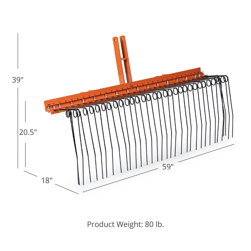 Category Spring 3 Point Tines, Rake Attachments 5 Straw Pine Landscape Drag-Behind 1 Titan Tractors, Rake, Needle Coil FT