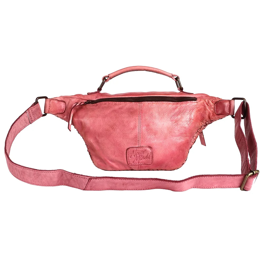 Western Vintage Cowhide Mind Purse Bag NM Women Genuine Handbag Nmbgm148C Fanny Leather Pack Never Handmade