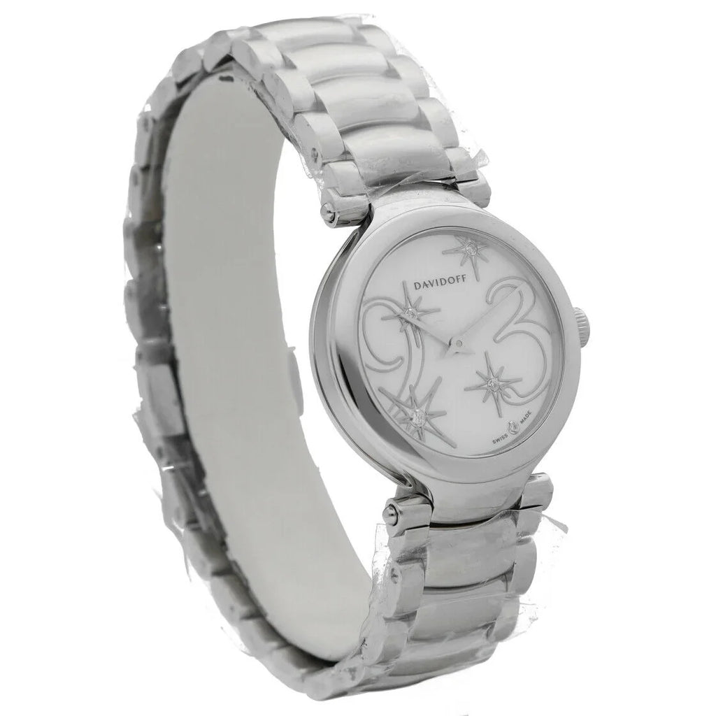 Women's 21156 Pearl Quartz 30mm Lady Davidoff of Watch Steel Stainless Mother