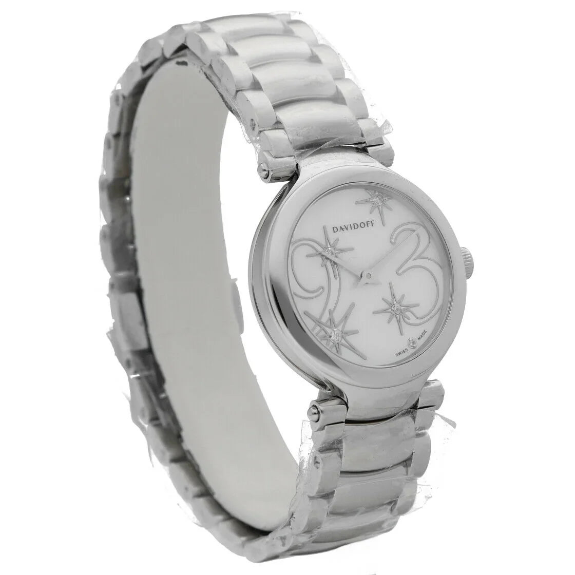 Women's 21156 Pearl Quartz 30mm Lady Davidoff of Watch Steel Stainless Mother