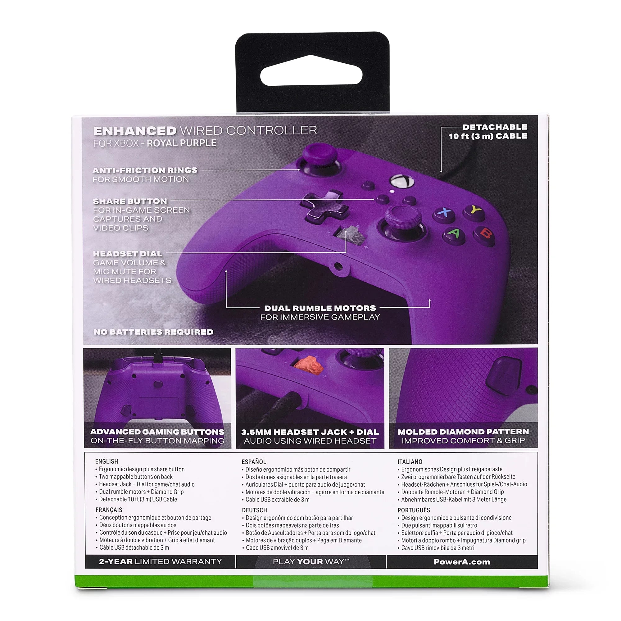 Enhanced Series Purple X|S for Controller - PowerA Wired Royal Xbox